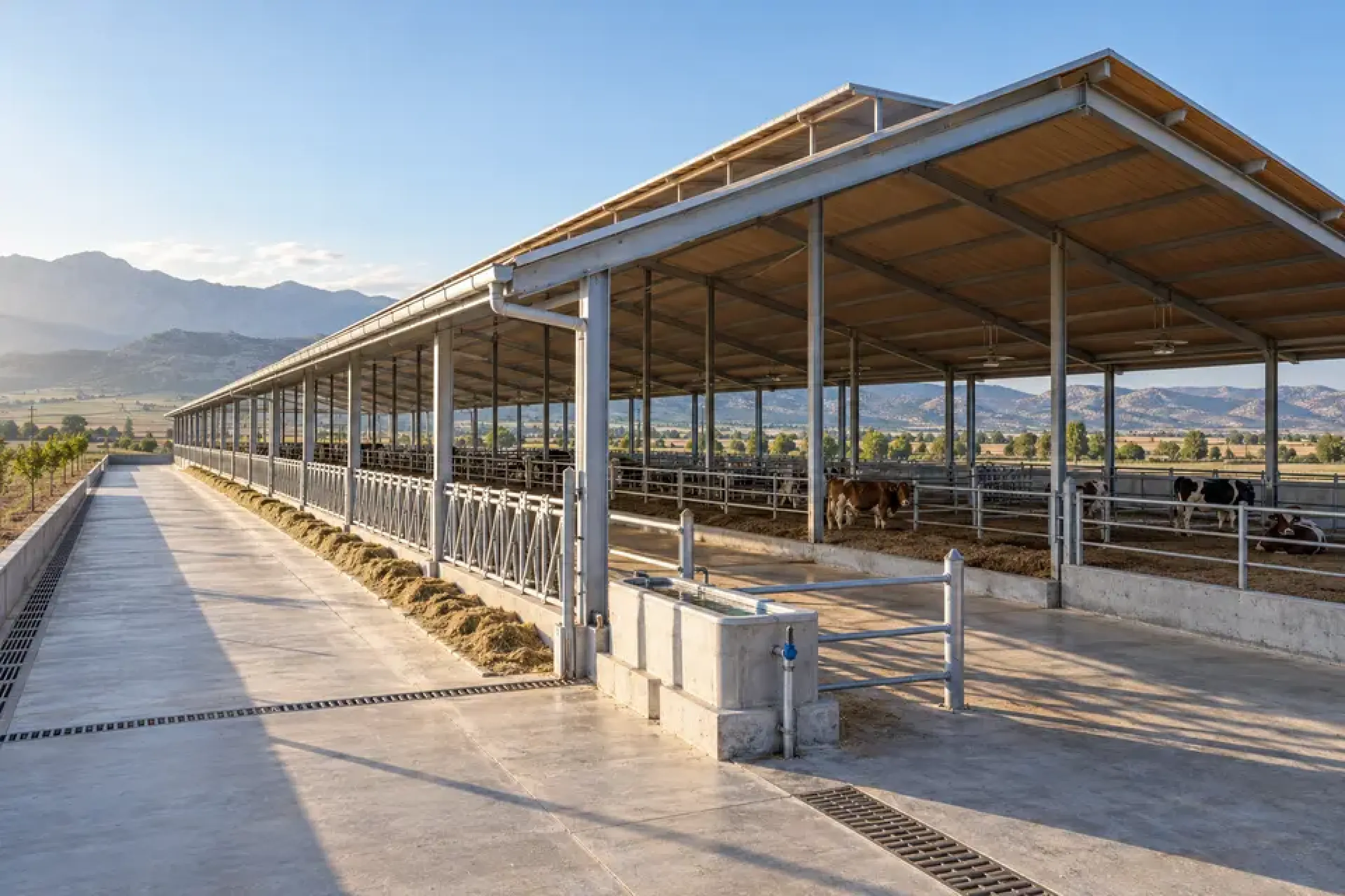 Baklan ovasında doğal havalandırmalı çağdaş büyükbaş çiftliği proje görseli